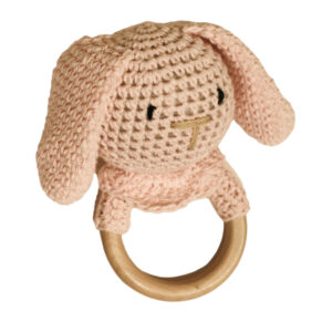 SONAJERO TEJIDO C/ CIRCULO MADERA CONEJO